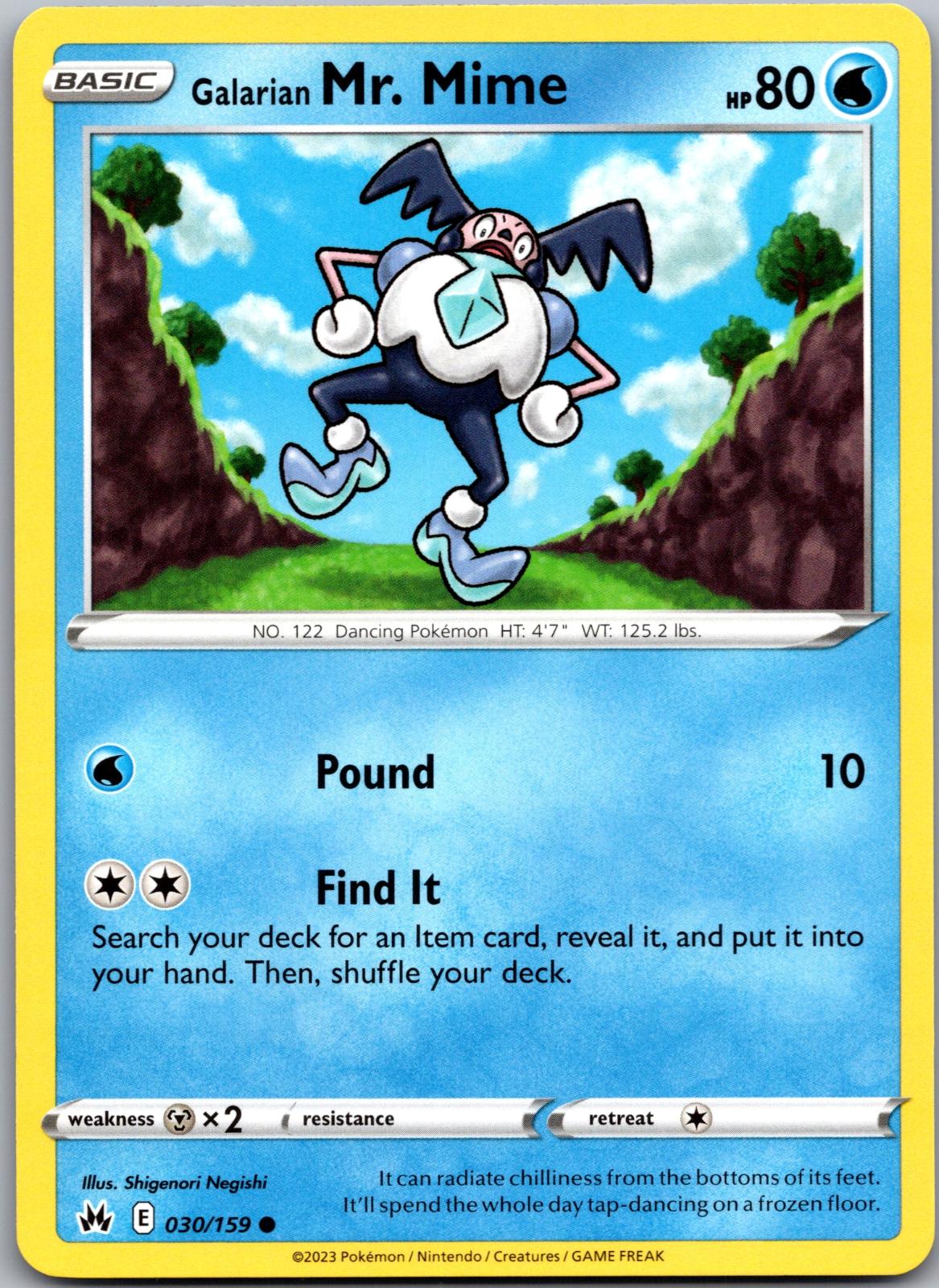 Galarian Mr. Mime - 030/159 - - CROWN ZENITH - Pokemon - Common | AA92-46