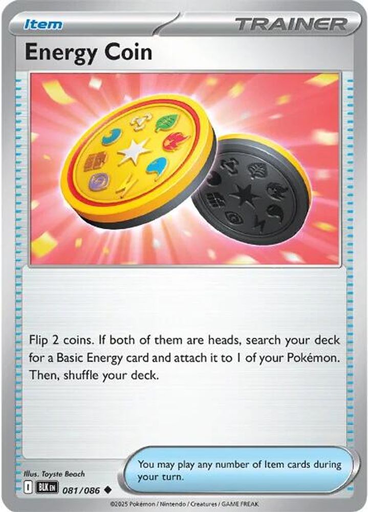 Energy Coin - 081/086 - - BLACK BOLT - Pokemon - Uncommon | AA41-95