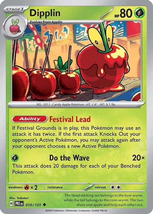 Dipplin - 010/131 - - PRISMATIC EVOLUTIONS - Pokemon - Uncommon | AA27-21
