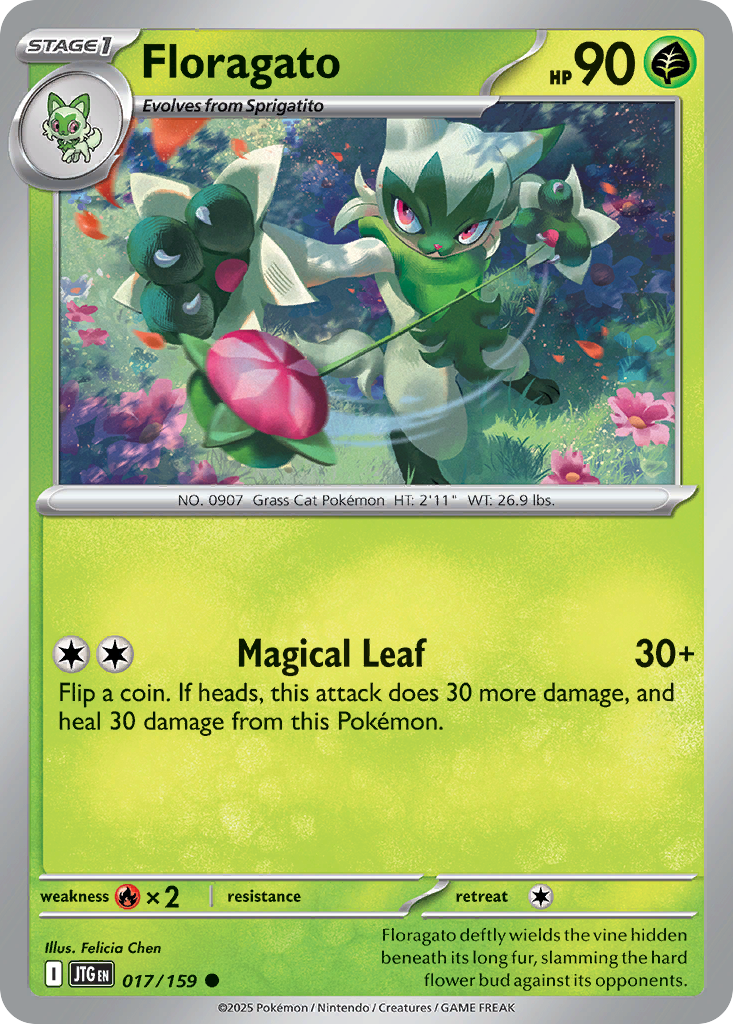 Floragato - 017/159 - - JOURNEY TOGETHER - Pokemon - Common | AA42-11