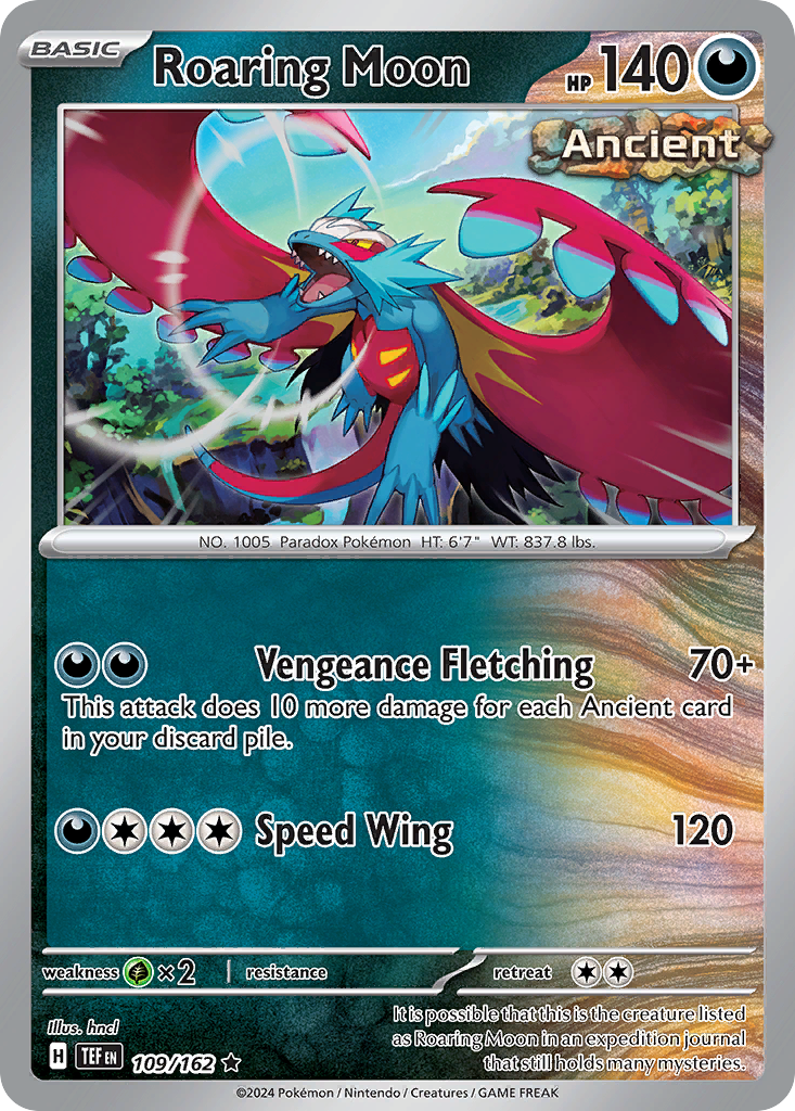 Roaring Moon - 109/162 - Reverse Holo - TEMPORAL FORCES - Pokemon - | AA24-41