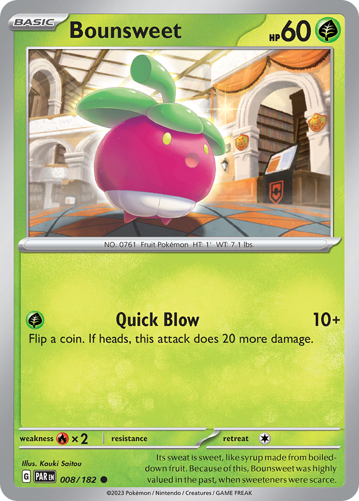 Bounsweet - 008/182 - - PARADOX RIFT - Pokemon - Common | AA39-17