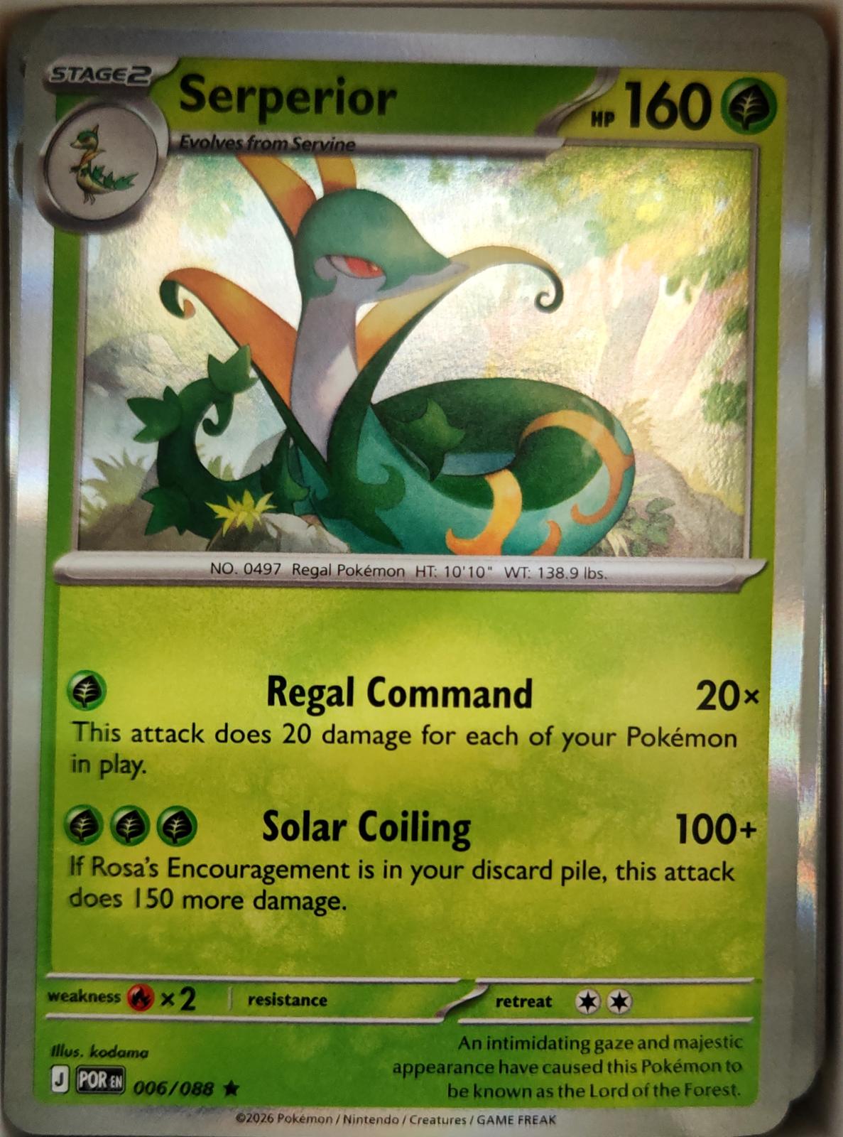 Serperior - 006/088 - Holo - PERFECT ORDER - Pokemon - Rare | AA06-52