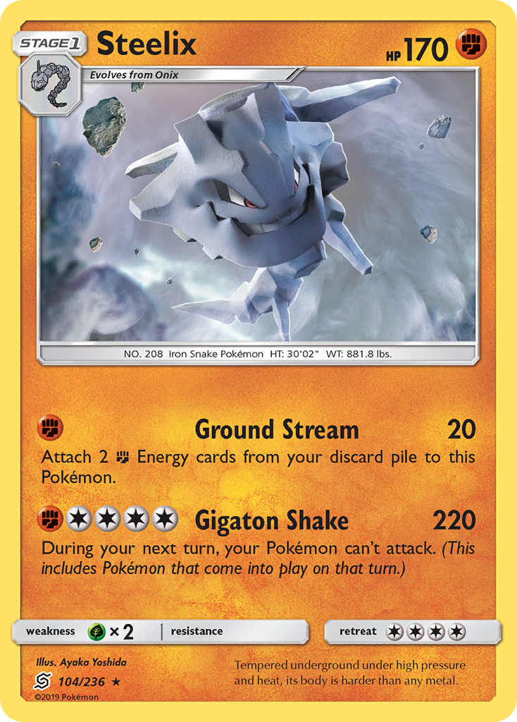 Steelix - 104/236 - - UNIFIED MINDS - Pokemon - Rare | AA68-35