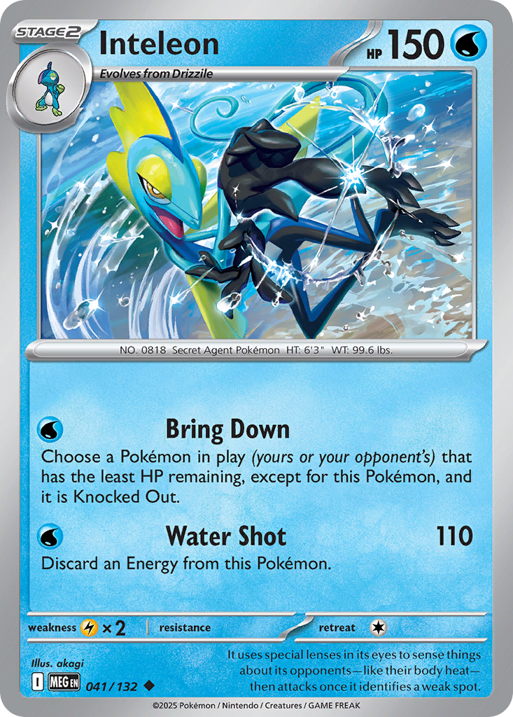 Inteleon - 041/132 - - MEGA EVOLUTION - Pokemon - Uncommon | AA57-42