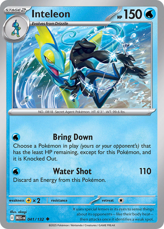 Inteleon - 041/132 - - MEGA EVOLUTION - Pokemon - Uncommon | AA57-42