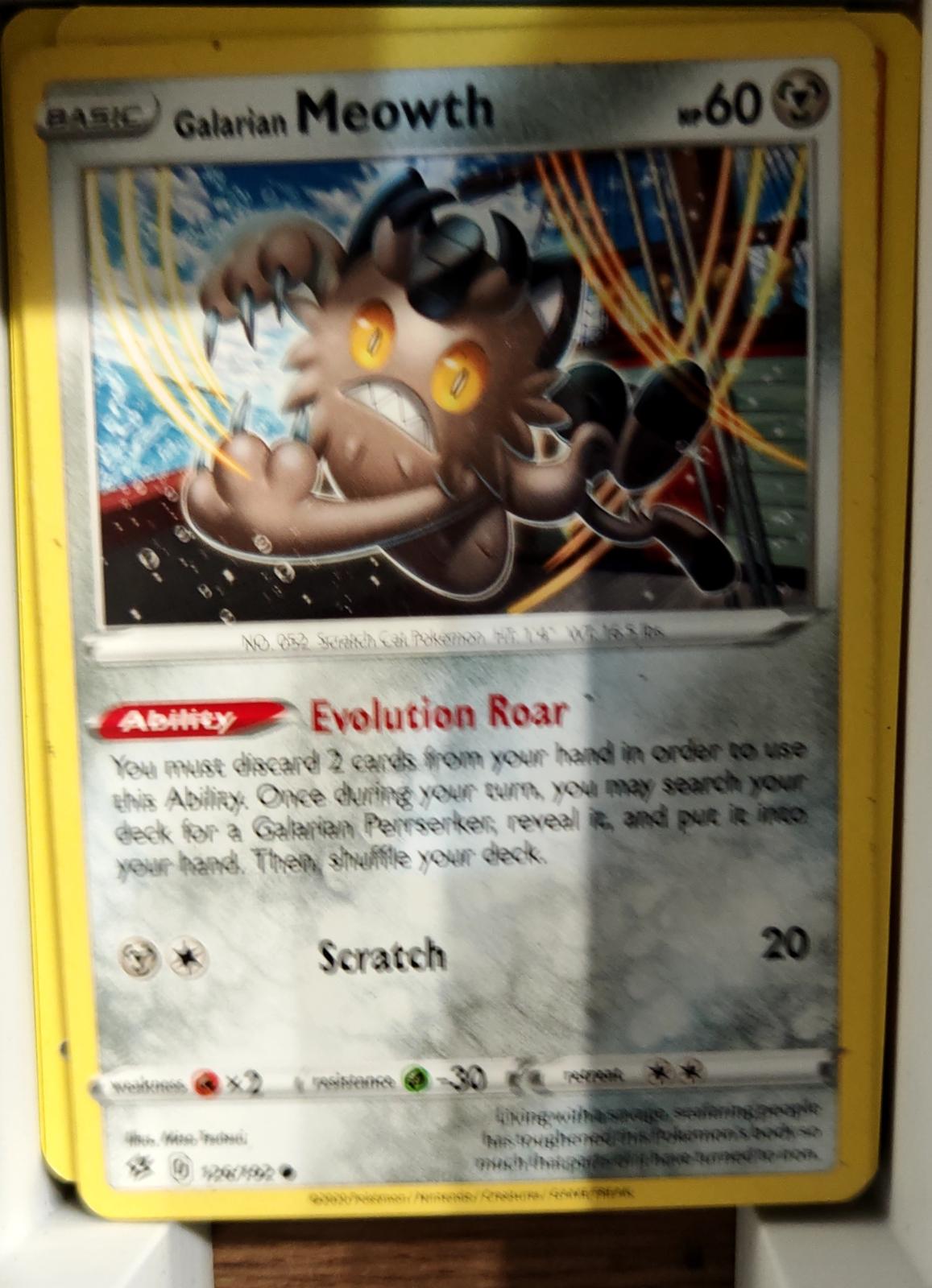 Galarian Meowth - 126/192 - - REBEL CLASH - Pokemon - Common | AA67-49