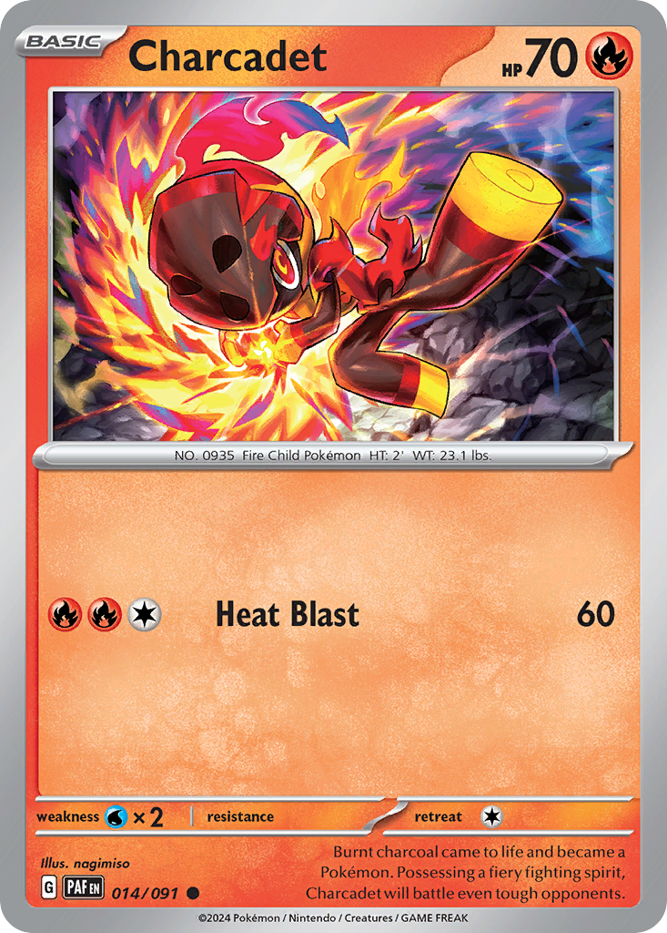 Charcadet - 014/091 - - PALDEAN FATES - Pokemon - Common | AA48-22