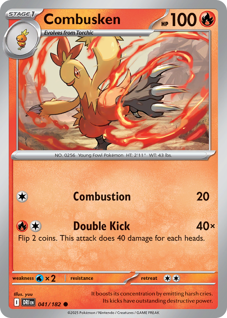 Combusken - 041/182 - - DESTINED RIVALS - Pokemon - Common | AA10-18
