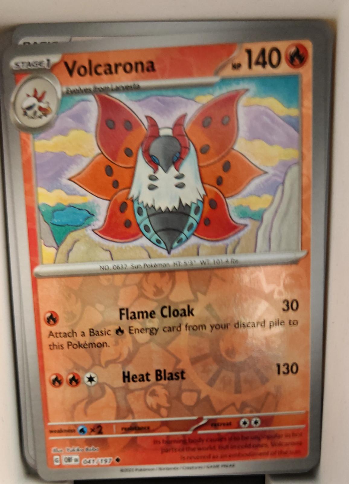 Volcarona - 041/197 - Reverse Holo - OBSIDIAN FLAMES - Pokemon - | AA20-28