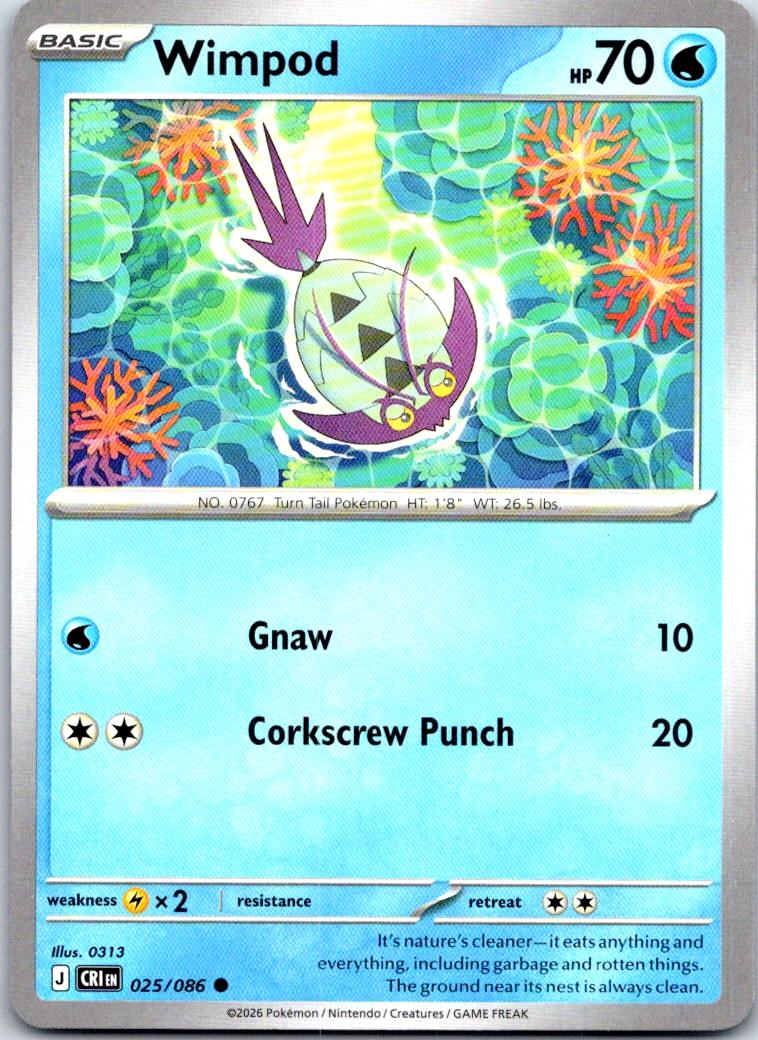Wimpod - 025/086 - - CHAOS RISING - Pokemon - Common | AA110-33