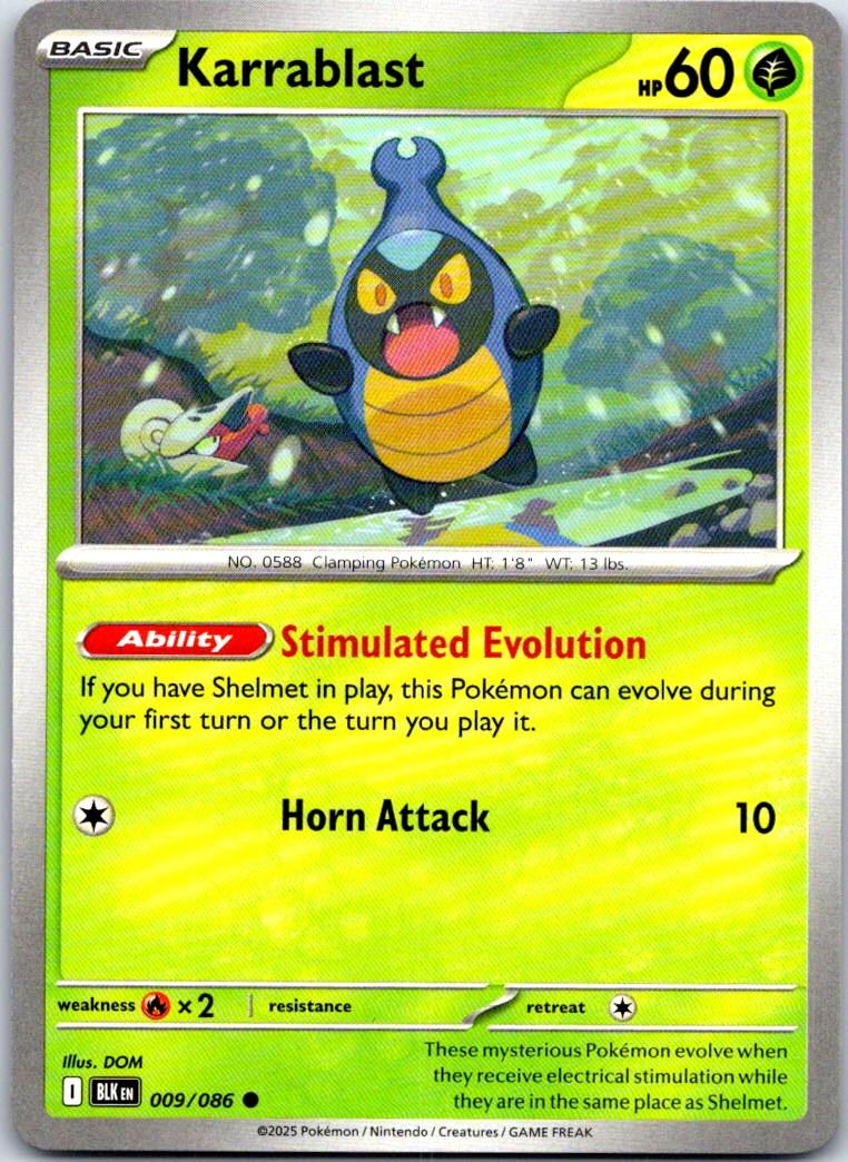 Karrablast - 009/086 - - BLACK BOLT - Pokemon - Common | AA108-24