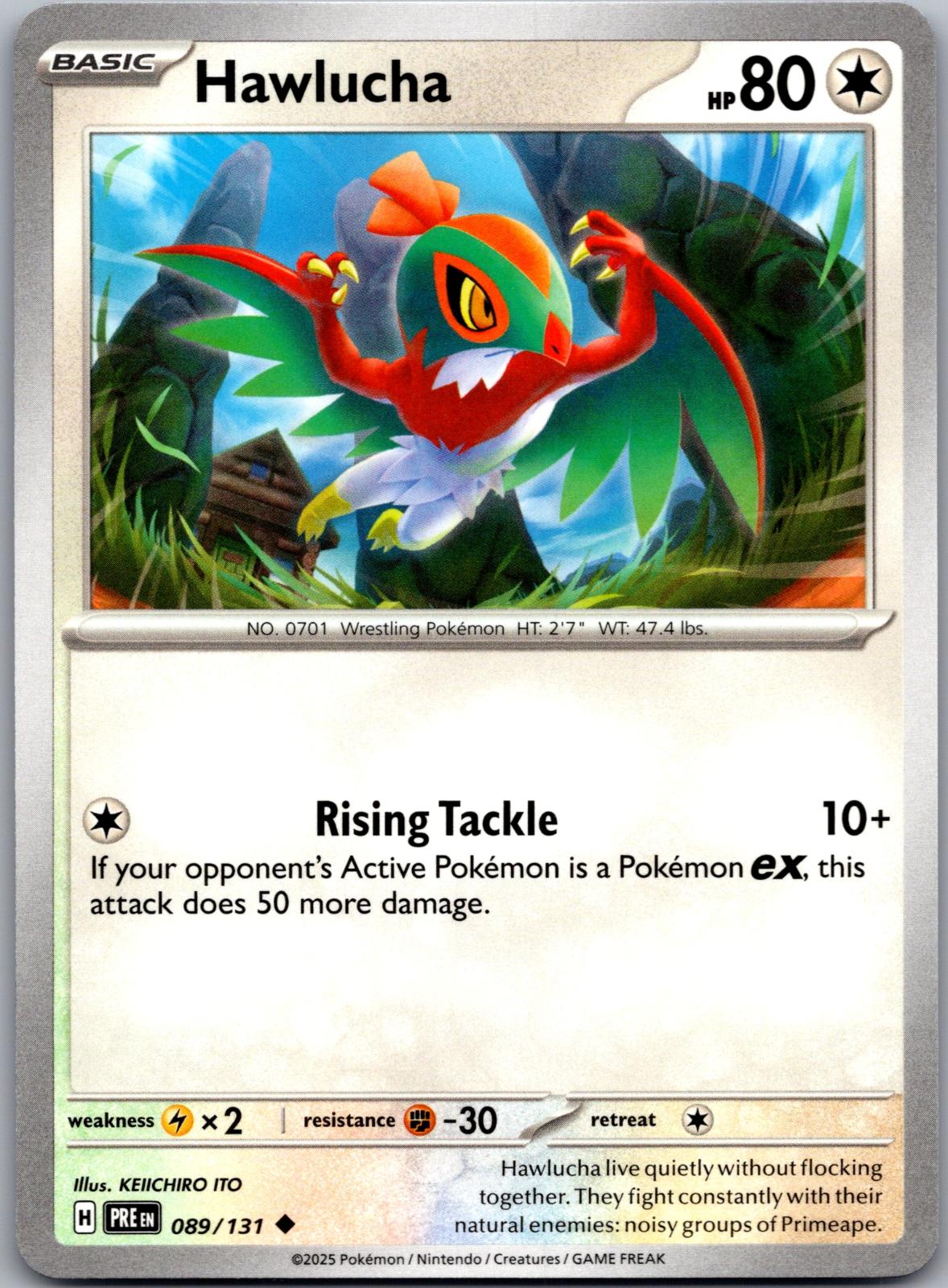 Hawlucha - 089/131 - - PRISMATIC EVOLUTIONS - Pokemon - Uncommon | AA83-33