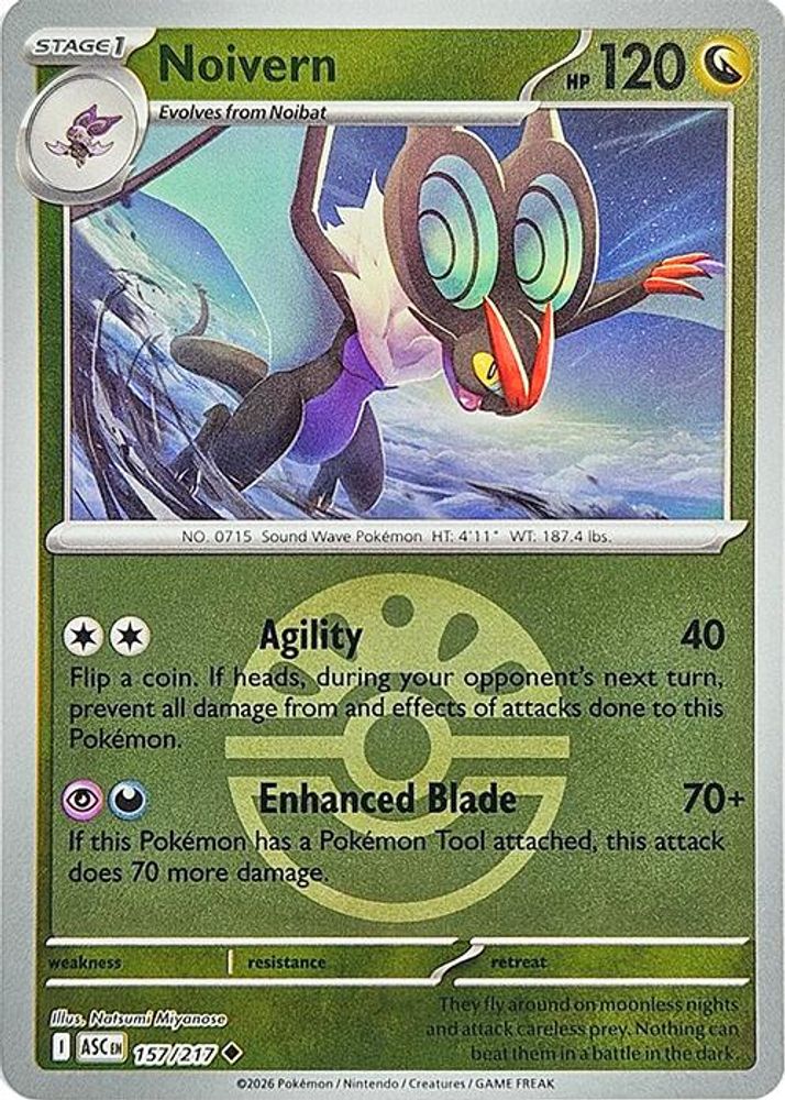 Noivern (Friend Ball) - 157/217 - Reverse Holo - ASCENDED HEROES - Pokemon - | AA31-45