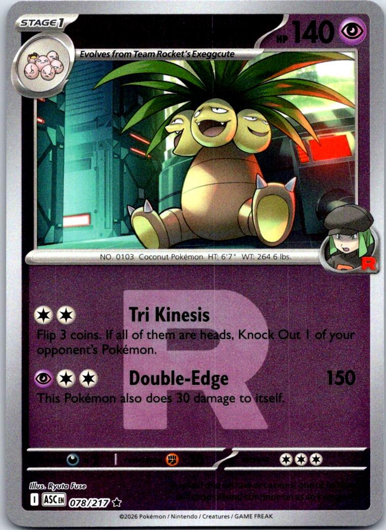 Team Rocket's exeggutor (Team Rocket) - 078/217 - Reverse Holo - ASCENDED HEROES - Pokemon - | AB03-25
