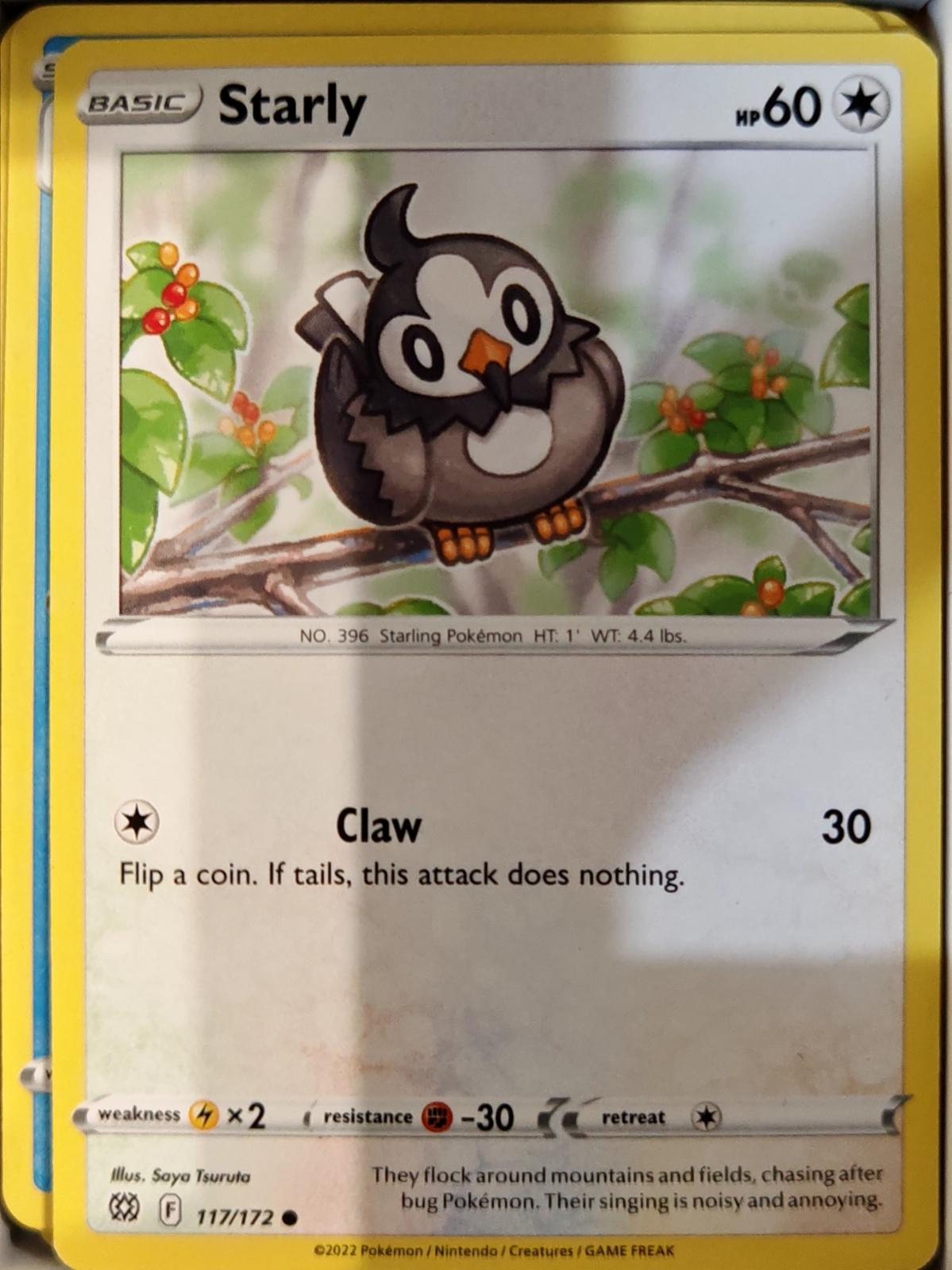 Starly - 117/172 - - BRILLIANT STARS - Pokemon - Common | AA73-22