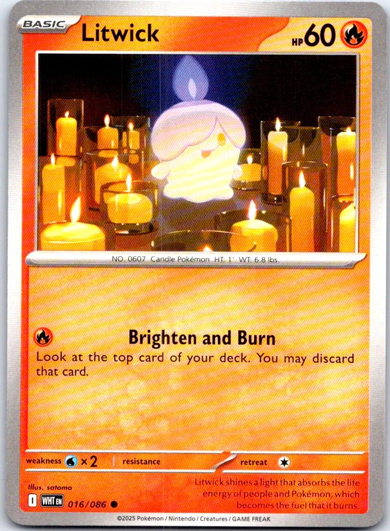 Litwick - 016/086 - - WHITE FLARE - Pokemon - Common | AB70-10