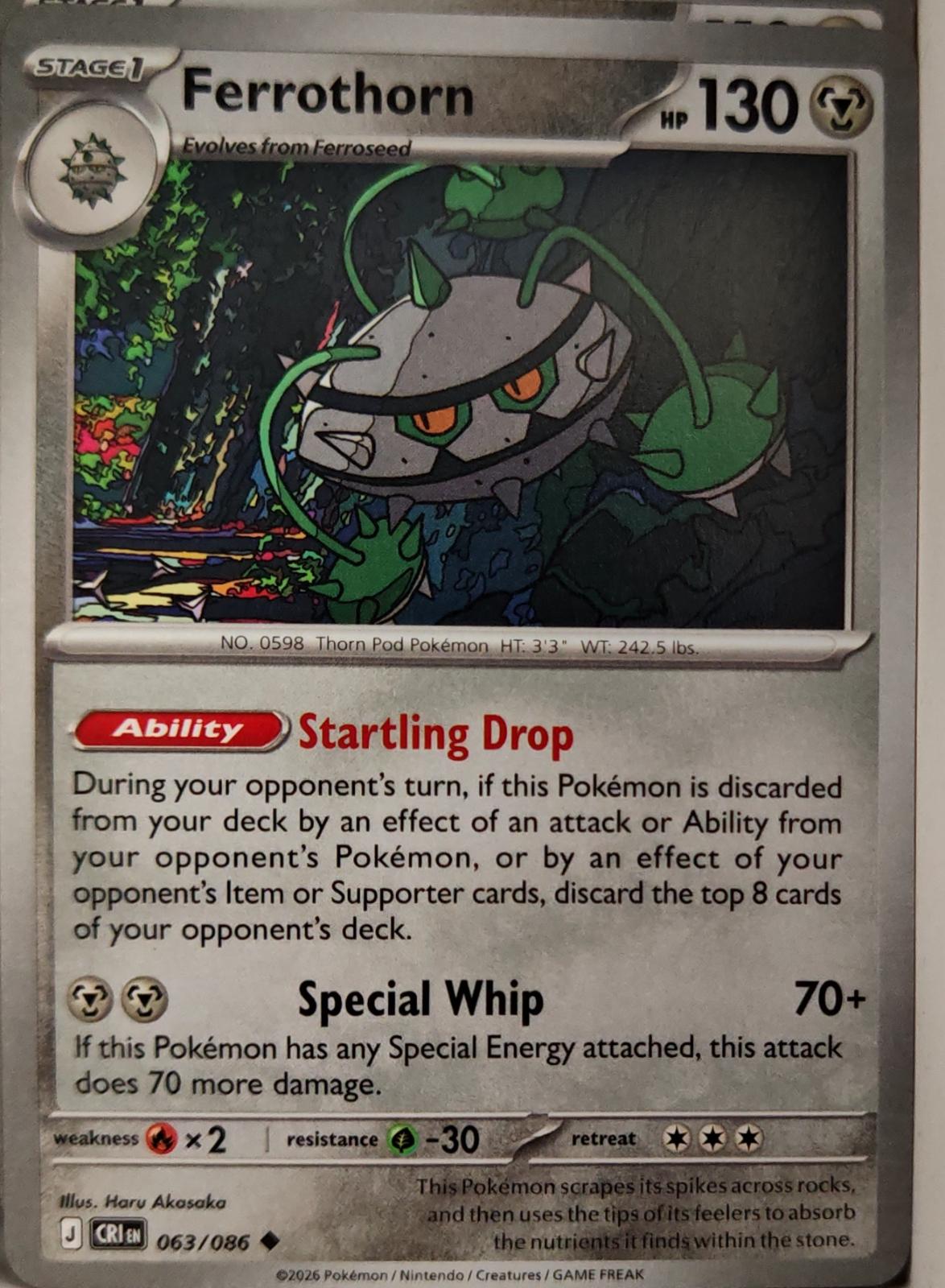 Ferrothorn - 063/086 - - CHAOS RISING - Pokemon - Uncommon | AA11-25