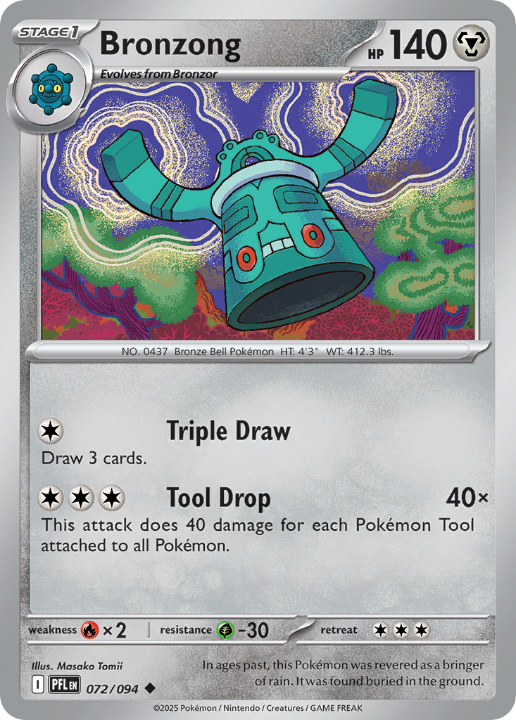 Bronzong - 072/094 - Reverse Holo - PHANTASMAL FLAMES - Pokemon - | AA56-43