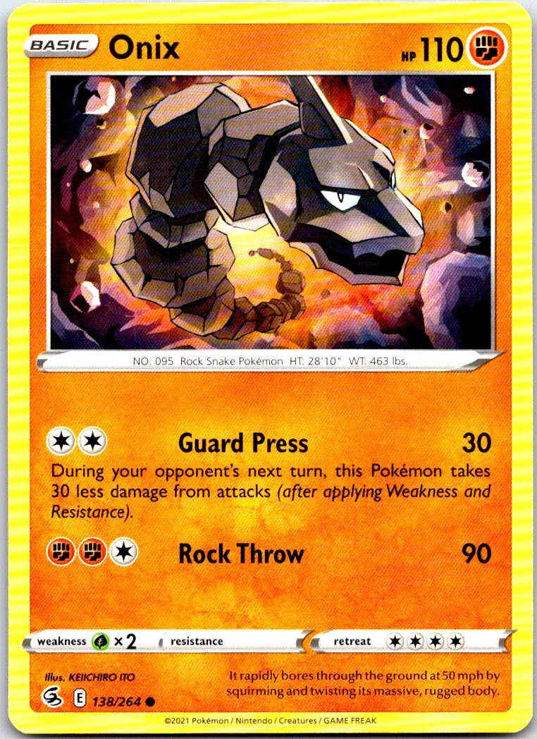 Onix - 138/264 - - FUSION STRIKE - Pokemon - Common | AB40-41