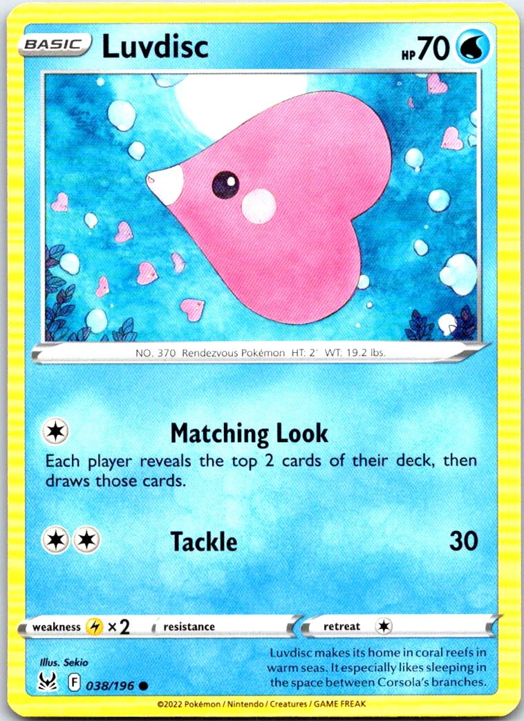 Luvdisc - 038/196 - - LOST ORIGIN - Pokemon - Common | AB47-47