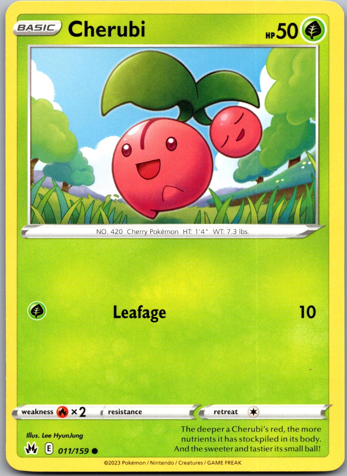 Cherubi - 011/159 - - CROWN ZENITH - Pokemon - Common | AA93-50