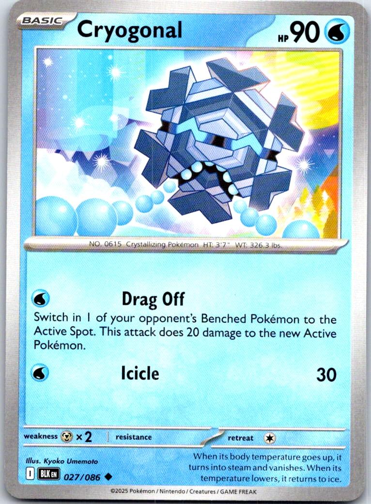Cryogonal - 027/086 - - BLACK BOLT - Pokemon - Uncommon | AA109-22