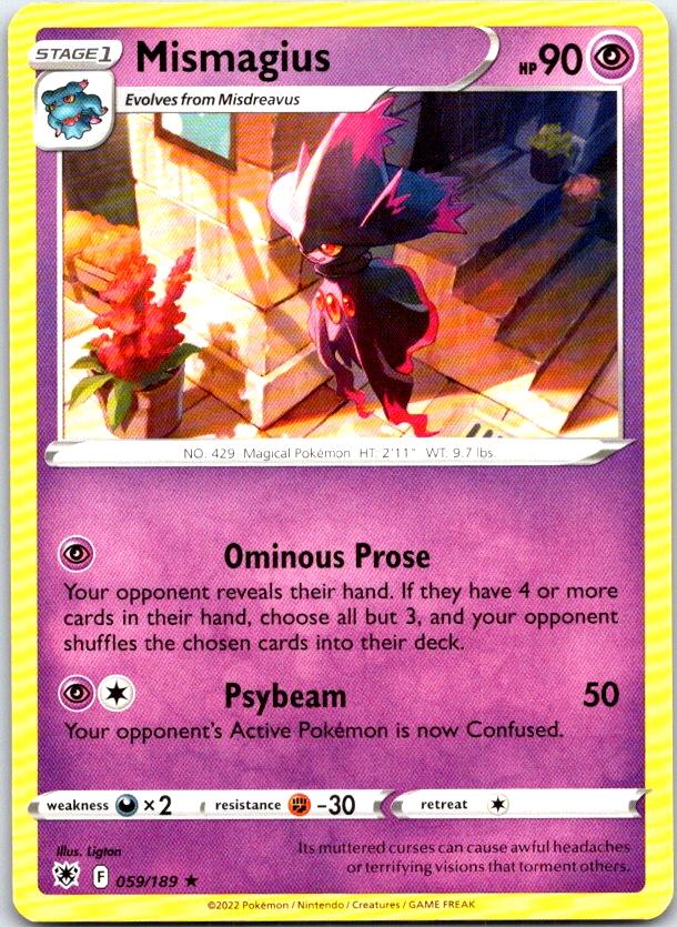 Mismagius - 059/189 - - ASTRAL RADIANCE - Pokemon - Rare | AC07-29