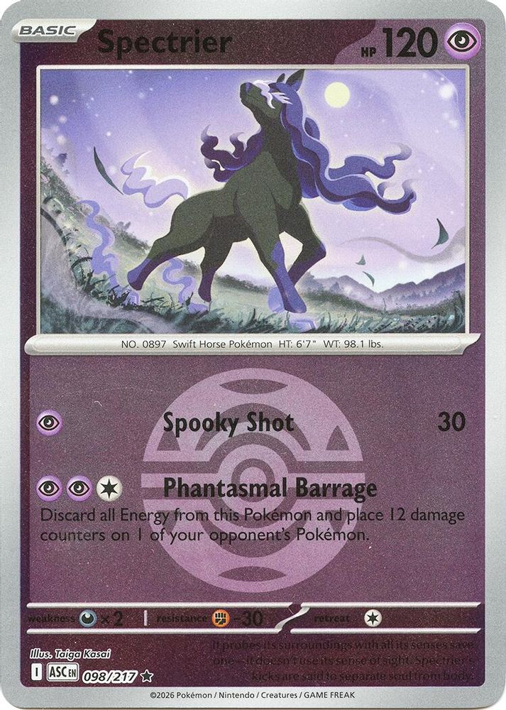 Spectrier (Dusk Ball) - 098/217 - Reverse Holo - ASCENDED HEROES - Pokemon - | AA19-81