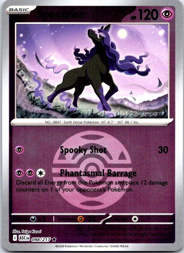 Spectrier (Dusk Ball) - 098/217 - Reverse Holo - ASCENDED HEROES - Pokemon - | AC27-3