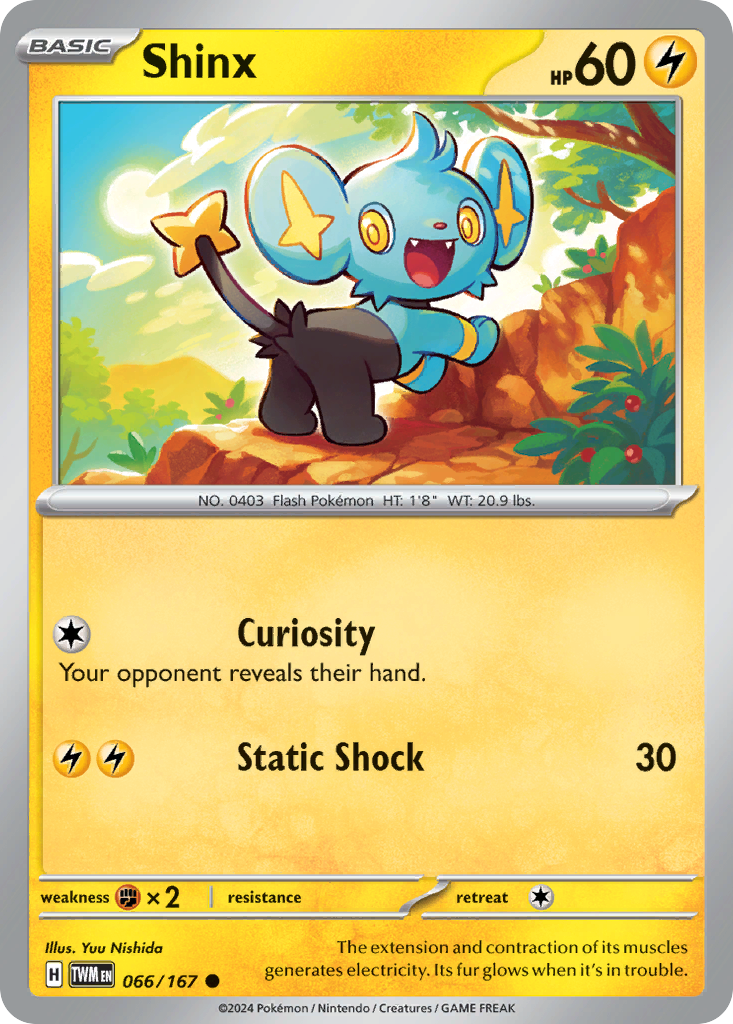 Shinx - 066/167 - Reverse Holo - TWILIGHT MASQUERADE - Pokemon - | AA75-48