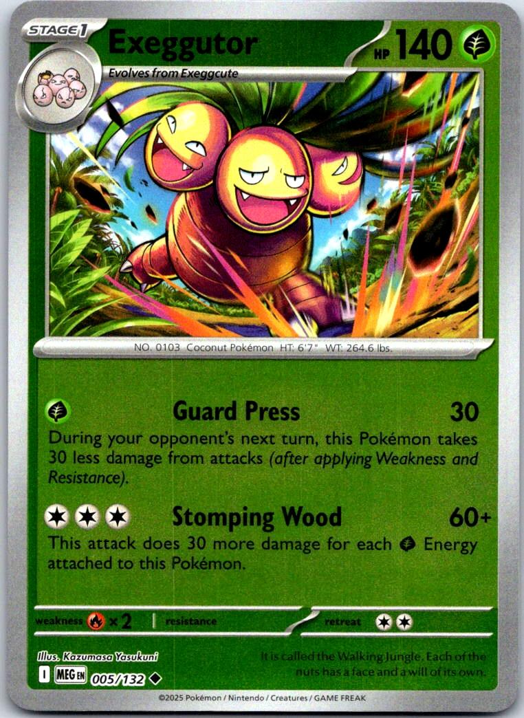 Exeggutor - 005/132 - Reverse Holo - MEGA EVOLUTION - Pokemon - | AA119-36