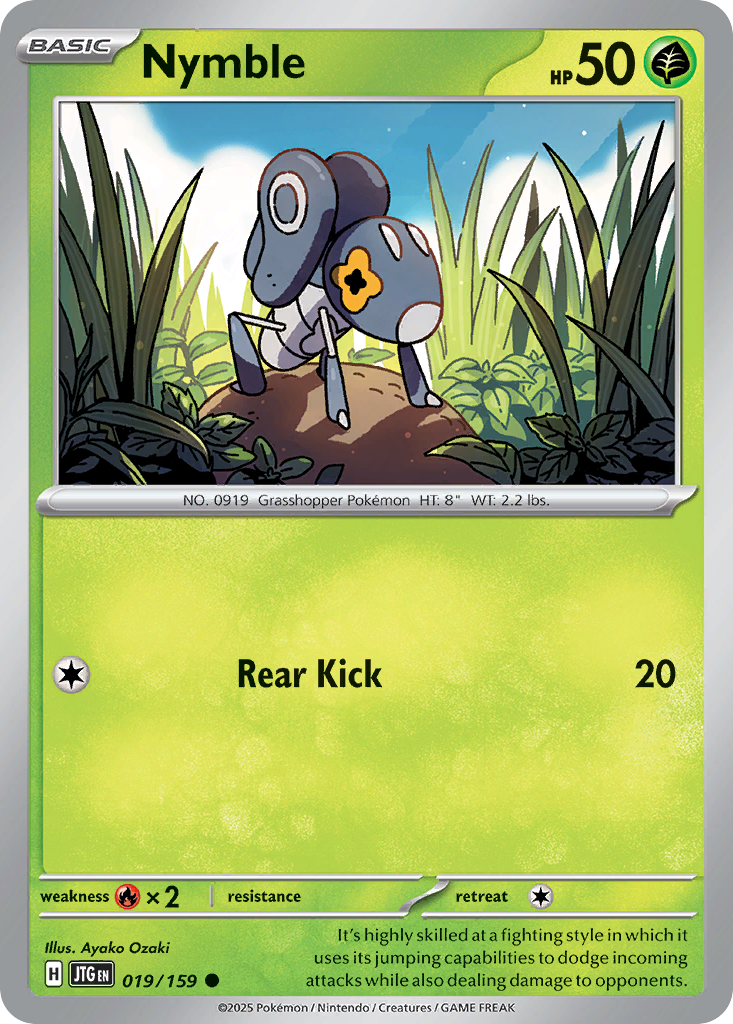 Nymble - 019/159 - Reverse Holo - JOURNEY TOGETHER - Pokemon - Common | AA72-40