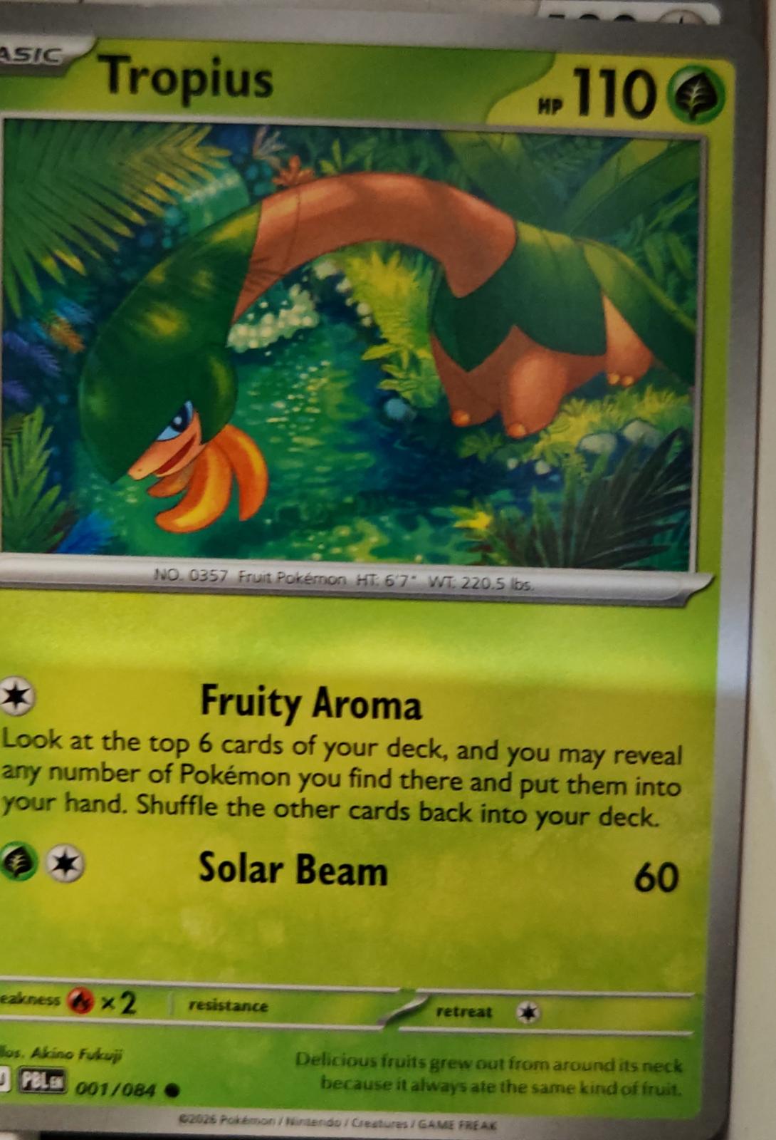 Tropius - 001/084 - - PITCH BLACK - Pokemon - Common | AA17-27
