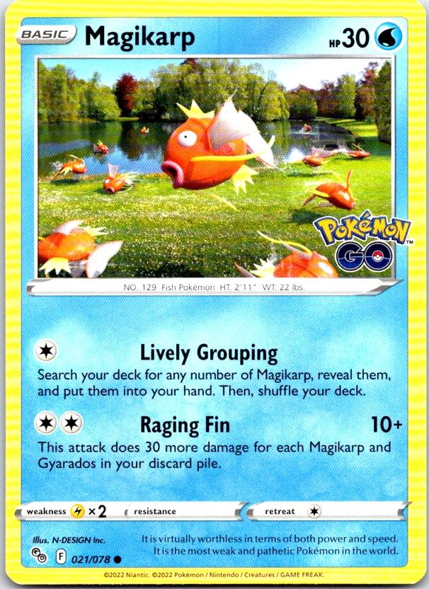 Magikarp - 021/078 - - POKEMON GO - Pokemon - Common | AC14-10