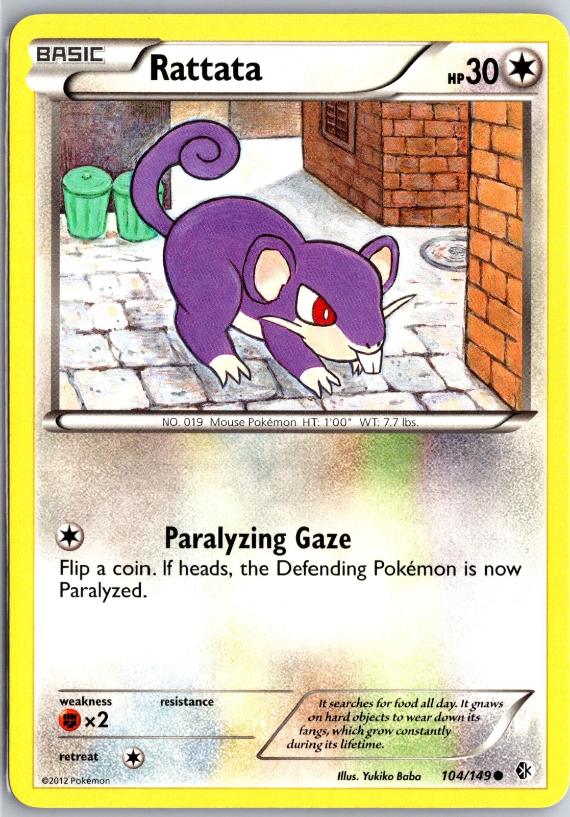 Rattata - 104/149 - - BOUNDARIES CROSSED - Pokemon - Common | AA117-28