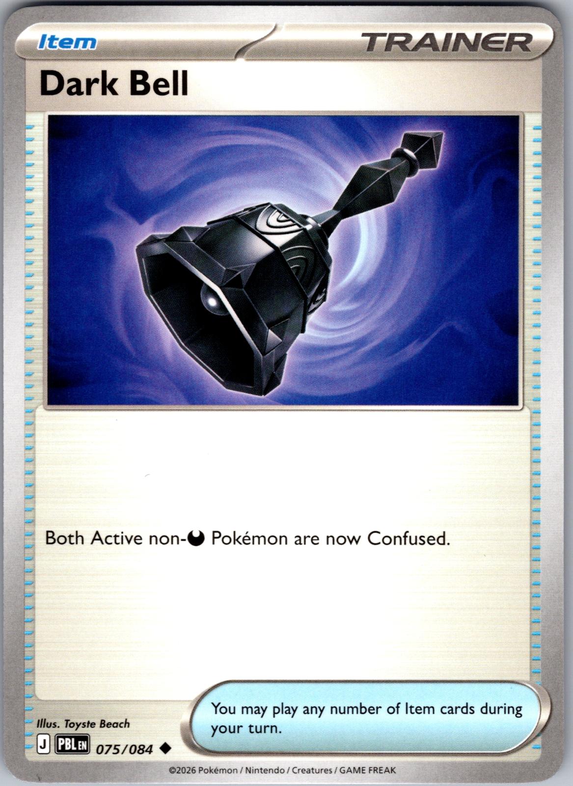 Dark Bell - 075/084 - - PITCH BLACK - Pokemon - Uncommon | AA77-2