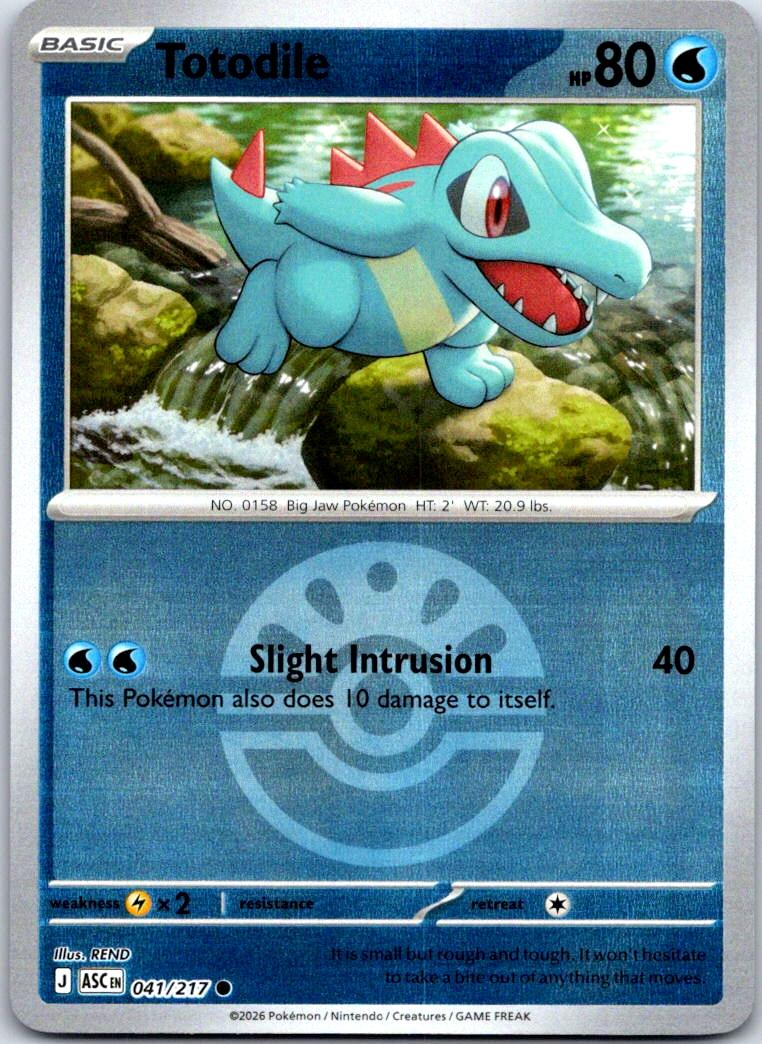 Totodile (Friend Ball) - 041/217 - Reverse Holo - ASCENDED HEROES - Pokemon - | AB03-11