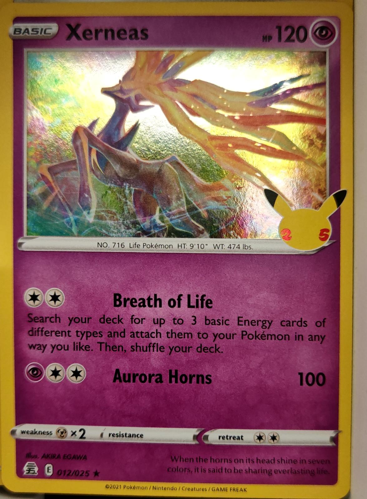 Xerneas - 012/025 - Holo - CELEBRATIONS - Pokemon - Rare | AA06-27