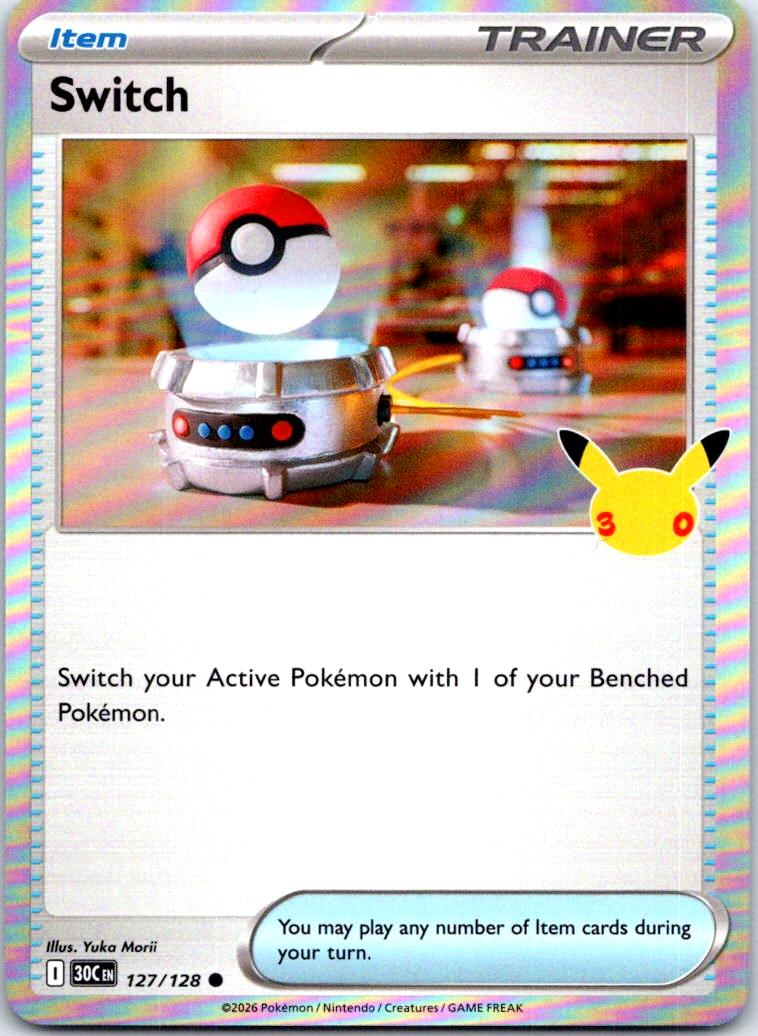 Switch - 127/128 - Holo - ME: 30TH CELEBRATION - Pokemon - Common | AC31-38