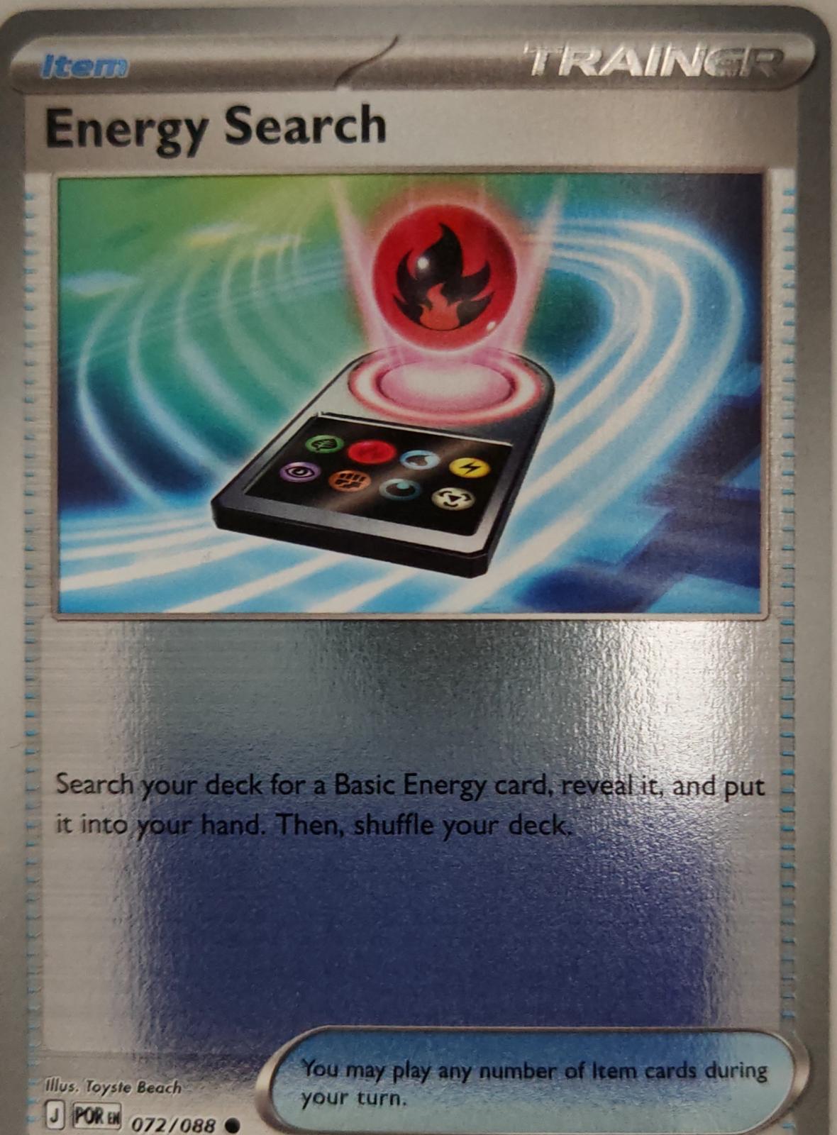 Energy Search - 072/088 - Reverse Holo - PERFECT ORDER - Pokemon - | AA13-80