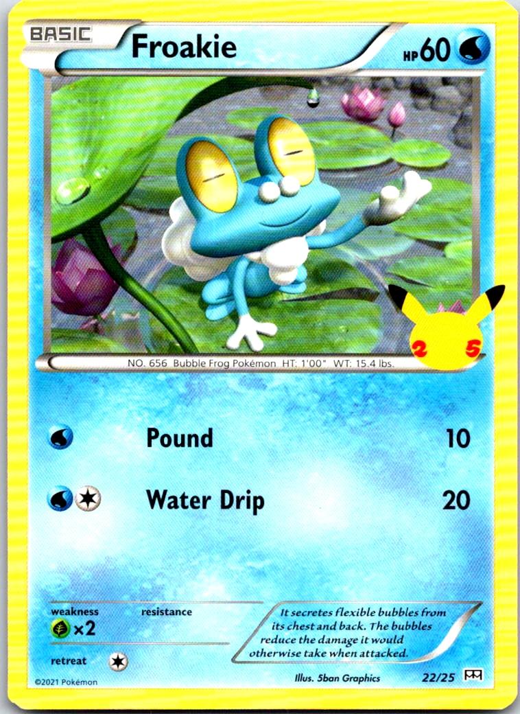 Froakie - 022/025 - - MCDONALD'S 25TH ANNIVERSARY PROMOS - Pokemon - | AB12-20