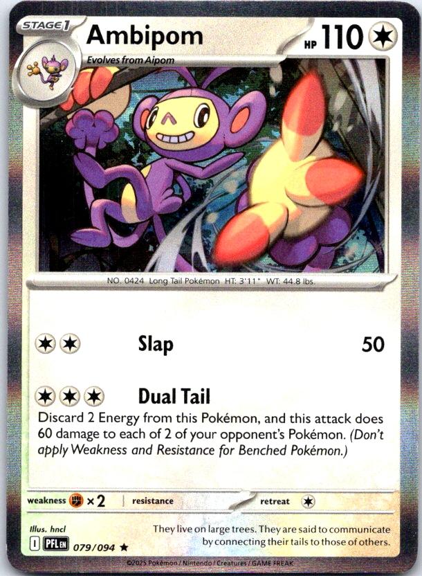 Ambipom - 079/094 - Holo - PHANTASMAL FLAMES - Pokemon - Rare | AC12-3