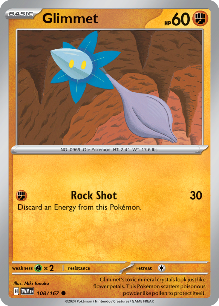 Glimmet - 108/167 - - TWILIGHT MASQUERADE - Pokemon - Common | AA79-39