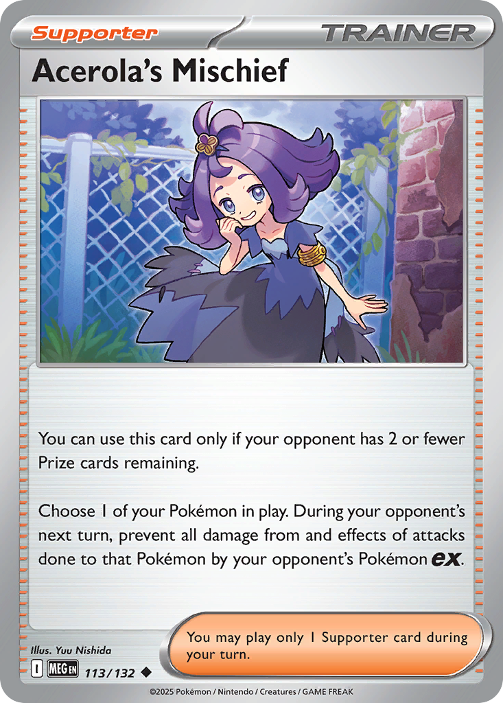 Acerola's Mischief - 113/132 - - MEGA EVOLUTION - Pokemon - Uncommon | AA60-26