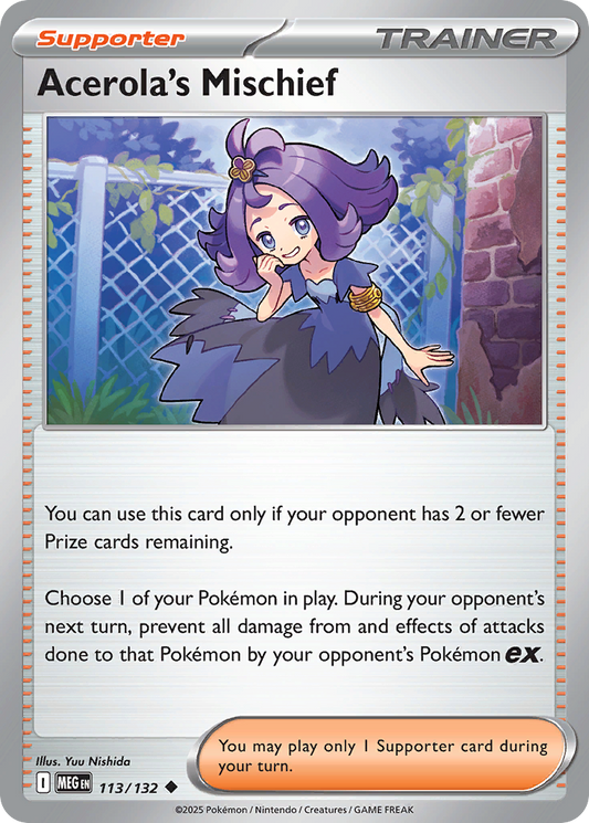 Acerola's Mischief - 113/132 - - MEGA EVOLUTION - Pokemon - Uncommon | AA60-26