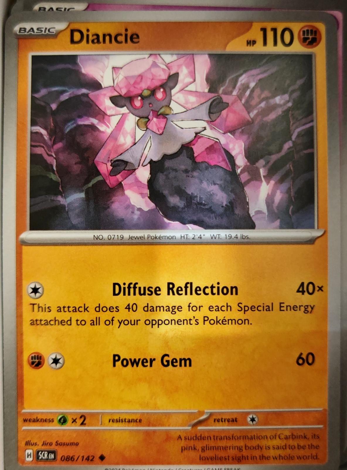 Diancie - 86/142 - - STELLAR CROWN - Pokemon - Uncommon | AA05-60
