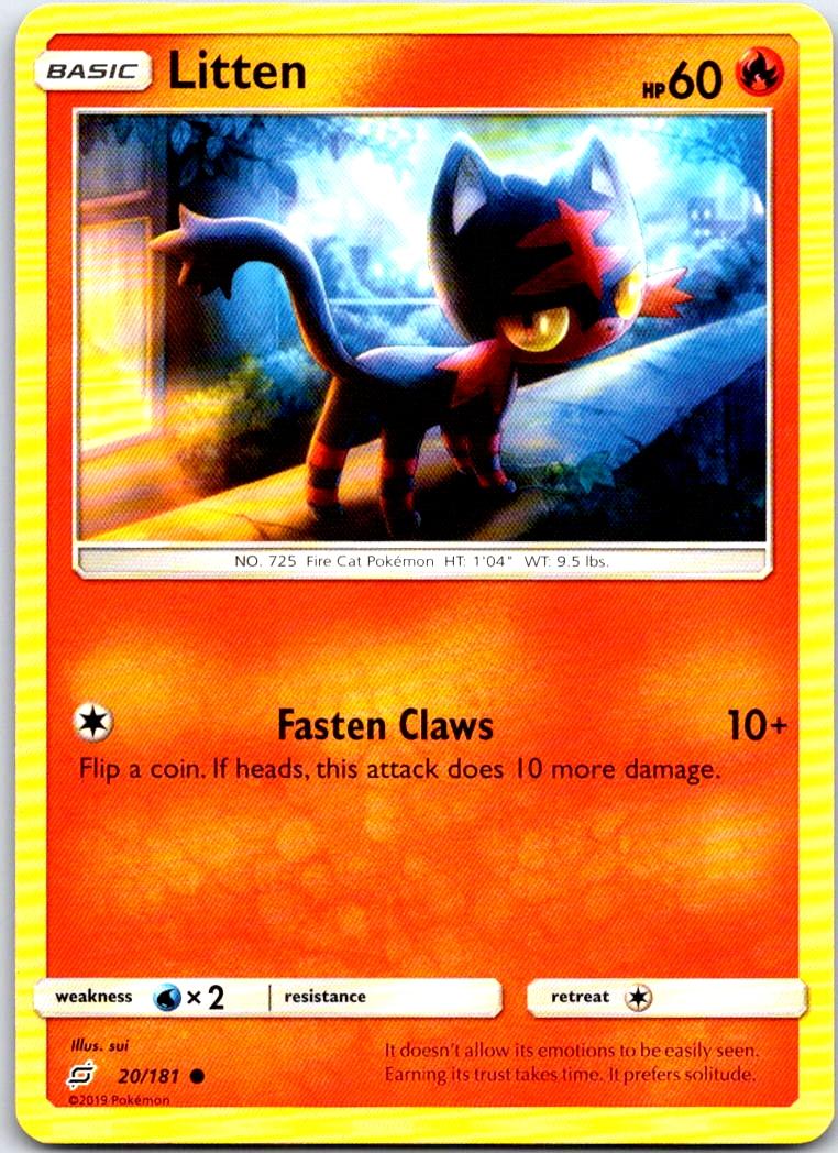 Litten - 20/181 - - TEAM UP - Pokemon - Common | AB74-8
