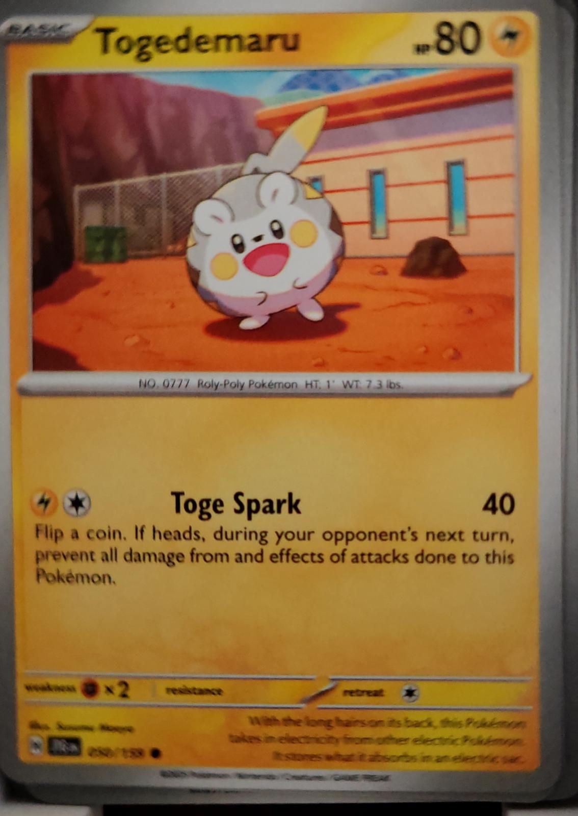 Togedemaru - 050/159 - - JOURNEY TOGETHER - Pokemon - Common | AA45-20