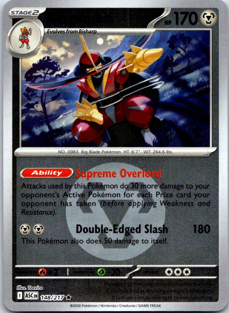 Kingambit (Energy Symbol Pattern) - 148/217 - Reverse Holo - ASCENDED HEROES - Pokemon - | AB04-5